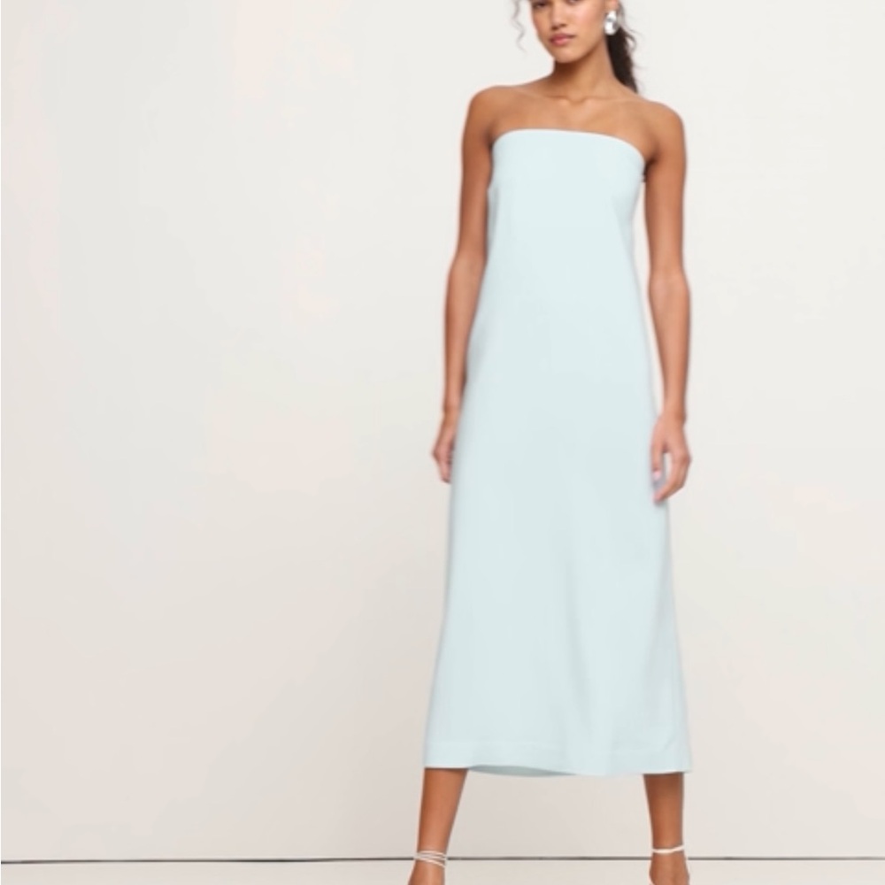 Banana Republic Strapless Dress in Soft Blue size 10 brand new with tags